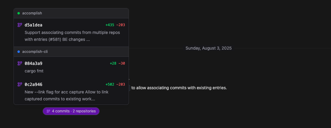 Work logging and project management interface